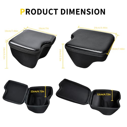 RBR Wheel Well Storage Bin Rear Trunk Organizer Tool Box Compatible with 2018-2023 Jeep Wrangler JL 4 Door 4XE Accessories Cargo Bag, 2 Pack Right Left, Carbon Fiber, With Lid and Zipper