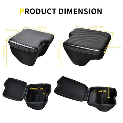 RBR Wheel Well Storage Bin Rear Trunk Organizer Tool Box Compatible with 2018-2023 Jeep Wrangler JL 4 Door 4XE Accessories Cargo Bag, 2 Pack Right Left, Carbon Fiber, With Lid and Zipper
