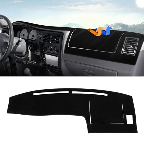 Autorder Dashboard Cover Mat for 1998-2002 2003 2004 Toyota Tacoma Accessories Dash Cover Upgrade Velvet Dash Mat Sunshade Glare UV Rays Protector - size: Black 1998-2004 Toyota Tacoma