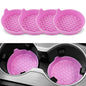SINGARO Car Cup Holder Coaster, Silicone Cup Holder Insert, Universal Non-Slip Cup Holders, Car Accessories Interior for Women and Man 4 Pack Pink - color: Pink