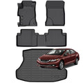 Jenofa-Car Floor Mats for Honda Civic 2012-2015 & Civic Si Only Sedan 2012-2015(Include Hybrid) (Not Coupe) All Weather Floor Mats Full Set Floor Liners Car Mat for Honda Civic Accessories - style: 4|For civic|2012-2015|Set