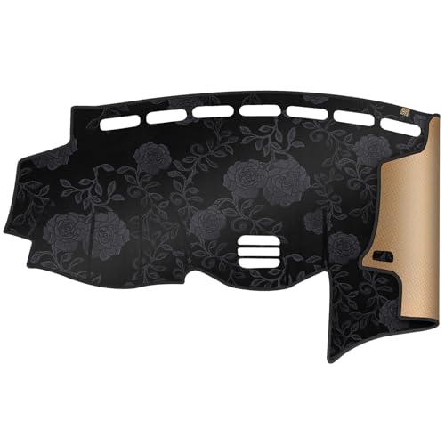 Dash Cover, Anti-Glare, Sun Protection, Dustproof, UV-Proof, Dashboard Covers, Interior Car Accessorie Fit for 2004-2009 Le-xus RX330, Black Patterned Flannel - color: Black Patterned Flannel, size: Fit for 2004-2009 Le-xus RX330
