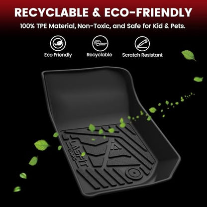 LASFIT Front Floor Mats for Jeep Wrangler JK 2007-2013 2 Doors & 4 Doors All Weather TPE Custom Fit Car Mats Floor Liners 1st Row, Black - style: Wrangler 2007-2013 Front Floor Mats