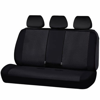 Flying Banner Neoprene Rear Bench car seat Covers car seat Protectors Split 40/60 60/40 (Solid Black, Neoprene) - color: Solid Black, size: Neoprene