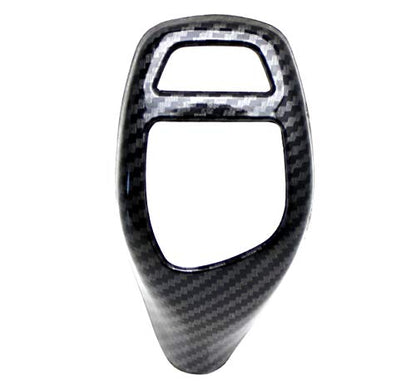 iJDMTOY Glossy Black Carbon Fiber Pattern Shift Knob Cover Shell Compatible with BMW Fxx 2 3 4 5 6 Series X3 X4 X5 X6 Performance Sports Shifter