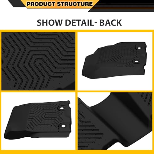 G-PLUS TPE Cargo Liners Compatible with Toyota 4Runner 2013-2023/Fit Lexus GX460 2014-2023, 1st & 2nd Row 3pcs Mats All Weather Floor Liners Interior Accessories - size: Fit Toyota 4Runner 2013-2024 | 3PCS