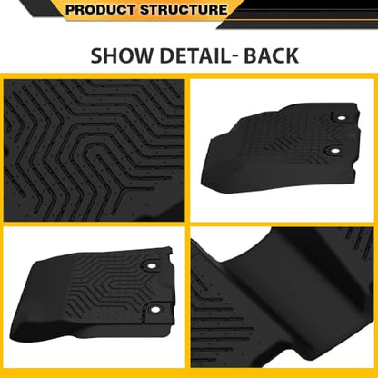 G-PLUS TPE Cargo Liners Compatible with Toyota 4Runner 2013-2023/Fit Lexus GX460 2014-2023, 1st & 2nd Row 3pcs Mats All Weather Floor Liners Interior Accessories - size: Fit Toyota 4Runner 2013-2024 | 3PCS