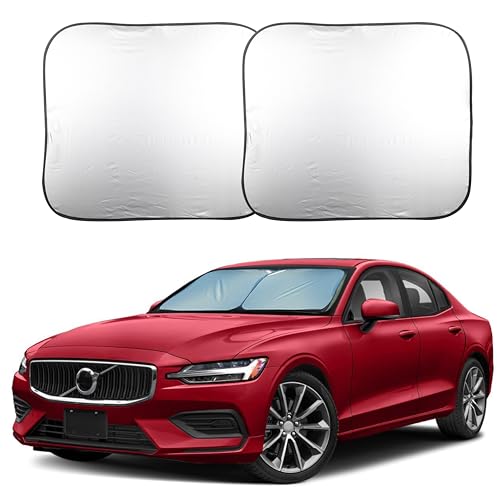 EcoNour 2 Piece Foldable Car Windshield Sun Shade – UV & Heat Protection, Interior Cooling, Durable Upgraded Design, Easy Fold, Front Window Sunshade - Medium (31" L x 28" W) - size: Medium