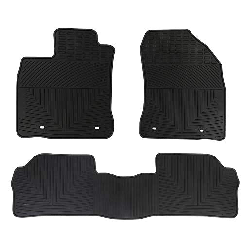 Car Floor Mats Custom Fit for Lexus CT 200H 2011-2017 Black Rubber Auto Liner Mats All Weather Protection Heavy Duty Odorless - color: All Black, size: 2011-2017 Lexus CT200H