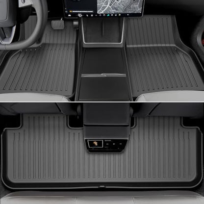 6PCS All-Weather TPE Floor Mats & Cargo Liner Set - Compatible with 2025-2026 Model Y (Juniper) | Custom Fit Anti-Slip Interior Protection(Not for Standard)