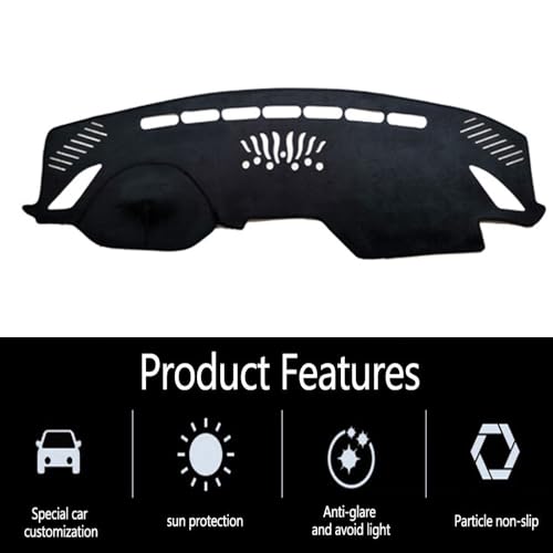 Dashboard Cover for Mazda 6 2016 to 2020,Premium Custom Fit Microsuede Dash Mat,Non-Slip Sun Shade & Heat Protector,Anti-Glare Dashboard Cover Mat