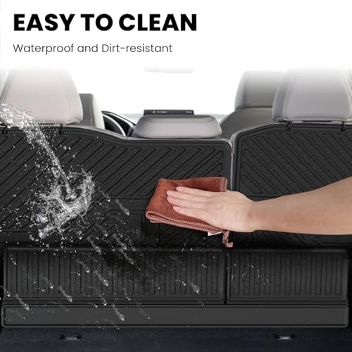 LASFIT Rear Seat Back Protector for Honda CRV 2023-2026 (Gasoline & Hybrid & e:FCEV), All Weather TPE Pet Friendly Custom Fit CR-V Second Row Back Seat Cover Backseat Mat Liner (Upper & Lower Postion) - style: 1）For Honda CR-V| 2023-2026 | Seat Back Prote