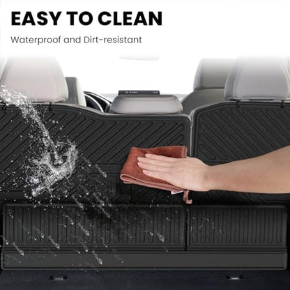 LASFIT Rear Seat Back Protector for Honda CRV 2023-2026 (Gasoline & Hybrid & e:FCEV), All Weather TPE Pet Friendly Custom Fit CR-V Second Row Back Seat Cover Backseat Mat Liner (Upper & Lower Postion) - style: 1）For Honda CR-V| 2023-2026 | Seat Back Prote