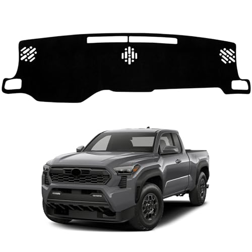 Dash Cover Mat Compatible with Toyota Tacoma 2024 2025 2026 Car Interior Dashboard Cover Mat Nonslip Dashmat Sunshade Glare UV Rays Protector Accessories Custom Fit - size: Compatible with Tacoma 2024 2025