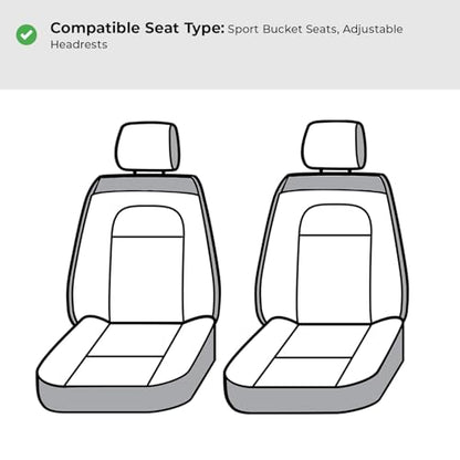 Covercraft Carhartt SeatSaver Custom Seat Covers | Fits 2023-2024 Ford F-150 (Excludes Raptor) | 1st Row Bucket Seats, Duck Weave Gravel