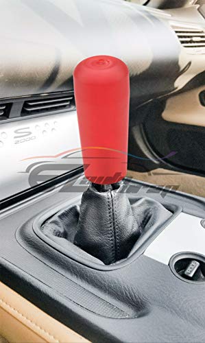 EZAUTO WRAP Red Shift Knob Stick Frosted Matte Crystal Bubble Long Throw Gear Shifter 15cm - color: Matte Red, size: 15cm