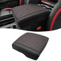 KBH Center Console Armrest Cover for 2019-2026 Dodge Ram 1500 2500 3500 5th Gen, Floor Console Bucket Seat, Arm Rest Cushion Pad Protector, Vinyl Leather, Black-Red Stitches - color: Black-Red Stitch