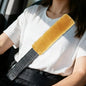 PATIKIL Car Seat Belt Cover Pad, (Camel) (2 Pcs), Soft Fluffy Seatbelt Cushion Shoulder Strap Covers, Suit for - Bag/Auto/Car Accessories - color: Camel