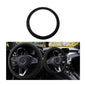Elastic Stretch Steering Wheel Cover, Universal 15 Inch Automotive Steering Wheel Cover, Microfiber Breathable Ice Silk, Anti-Slip, Odorless, Easy Carry,Warm in Winter and Cool in Summer (Black) - color: Black