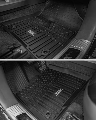 3W Floor Mats for Toyota Tacoma 2024 2025 2026 Double Cab Auto Tran(Not Fit Hybrid & XtraCab), TPE All Weather Custom Fit Floor Liner for Tacoma TRD/SR/SR5/limited Car Liners. - size: 6. Tacoma|24-26|Floor Mats