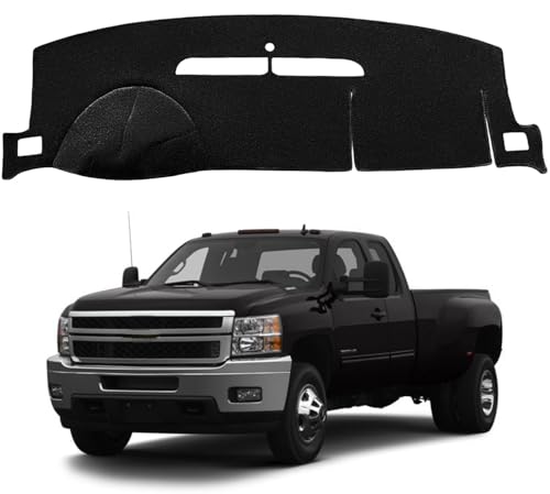 Dash Cover for Chevrolet Silverado LTZ 2007-2013 Accessories Dashboard Cover for Chevy Tahoe/Suburban 2007-2014 Flannel Dashboard Pad for GMC Yukon/Sierra 2007-2014 Dash Board Protector Mat - color: for 07-14 Chevy/GMC