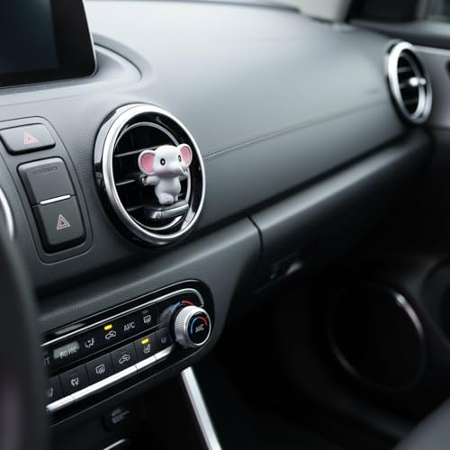 6 Pcs Dashboard Decorations, Mini Elephant Figurines, Cute Car Dashboard Accessories, Resin Car Interior Accessories, Elephant Decor for Home Office Computer Monitor Figurines for Women Men