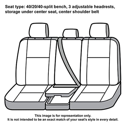 Covercraft Carhartt SeatSaver Custom Seat Covers | Fits 2015-2018 Ford F-150 | 1st Row 40/20/40 Bench Seat, Duck Weave Gravel