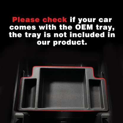 Center Console Organizer Compatible with 2022-2026 Chevy Silverado/GMC Sierra 1500 and 2024-2026 Silverado & Sierra 2500HD 3500HD Armrest Storage Box w/Bucket Seats ONLY(OEM Tray Mats only) - size: Console Mats