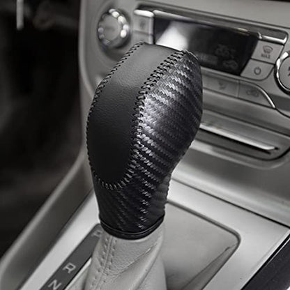 Auto Car Leather Gear Shift Knob Cover for Ford EcoSport Escape/Fusion/C-Max Energi Wagon/Fiesta/Focus/Transit Accessories