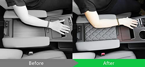 EMZ Leather Center Console Armrest Cushion Pad Accessories for Toyota Sienna 2021 2022 2023 2024 2025 (Gray) - color: Gray