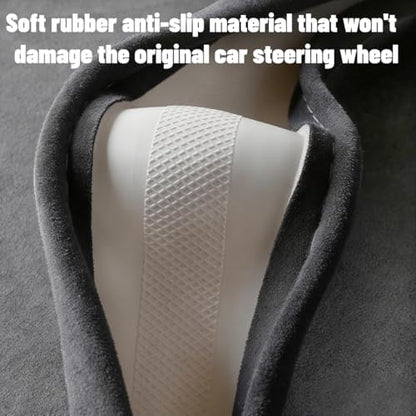Car Steering Wheel Cover, 14.5-15" Breathable Soft Suede Steering Wheel Protector with Non-Slip Lining, Warm Auto Protection Guard Accessories, Universal for Van Truck RV (Dark Gray) - color: Dark Gray