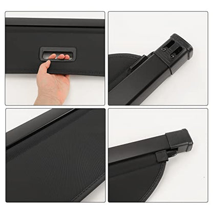 D-Lumina Cargo Cover - Compatible with 2010-2021 2022 2023 2024 Toyota 4Runner - Retractable Rear Luggage Trunk Security Covers Protector Anti Theft Shield Shade, Canvas - size: Black-Fit 4Runner 2010-2024