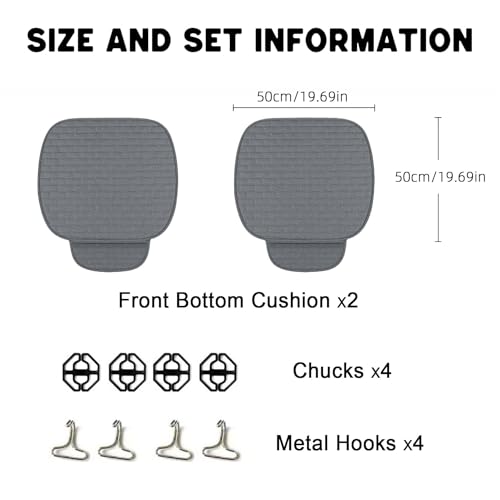Dark Gray Car Seat Covers Front Seats,2 Pack Seat Covers for Cars Truck SUV, Front Seat Covers with Storage Pocket(Dark Gray-Front Seat) - color: Dark Gray 2 Pcs
