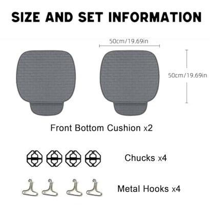 Dark Gray Car Seat Covers Front Seats,2 Pack Seat Covers for Cars Truck SUV, Front Seat Covers with Storage Pocket(Dark Gray-Front Seat) - color: Dark Gray 2 Pcs