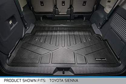 SMARTLINER All Weather Custom Fit Cargo Liner Behind The 2nd Row Compatible with 2021-2025 Toyota Sienna - color: Toyota Sienna 2021 - 2025