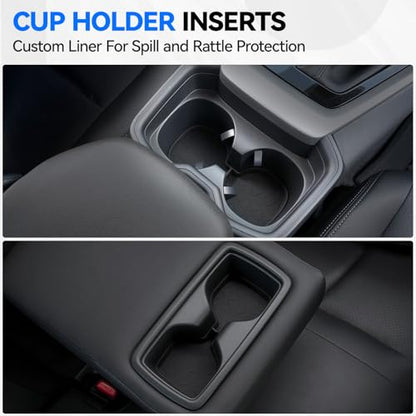 6PCS Center Console Organizer Tray for 2025 2024-2019 Toyota RAV4 Accessories, Armrest Storage Box, Driver Storage Drawer, Passenger Storage Mat Console Cup Holder Inserts for Toyota RAV4 - style: fit for Toyota Rav4 2019-2025