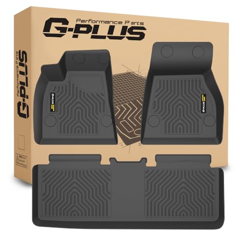 G-PLUS Floor Mats Set Compatible with Tesla Model S 2015-2020 (Only for Model S Badging) All Weather Full Cover Protection TPE Floor Liners Model S Accessories Black alfombras para carro 3PCS - size: 2015-2020|Fit Tesla Model S|3PCS