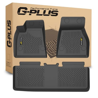 G-PLUS Floor Mats Set Compatible with Tesla Model S 2015-2020 (Only for Model S Badging) All Weather Full Cover Protection TPE Floor Liners Model S Accessories Black alfombras para carro 3PCS - size: 2015-2020|Fit Tesla Model S|3PCS