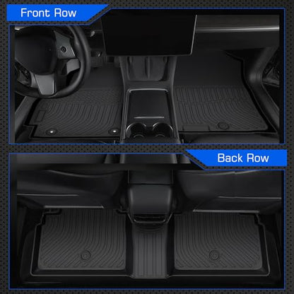 Floor Mats for 2021-2025 2026 Hyundai Elantra & Elantra N (Not for Hybrid), All Weather TPE Cargo Mat Floor Liners with 1st & 2nd Row Car Mats and Trunk Floor Mat