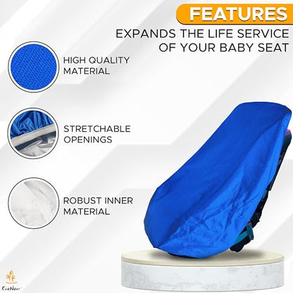 EcoNour Car Seat Protector, Waterproof Car Seat Cover with Thick Padding, Non-Slip Back Seat Protector for Baby, Infant & Toddler, Seat Cover Mat to Protect Seats from Spills, Dirt & Scratches - color: Blue