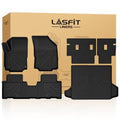 LASFIT Floor Mats & Cargo Liner with Backrest Mat for Chevrolet Chevy Equinox/GMC Terrain 2018-2024 (Not for Equinox EV 2024-2025), All Weather TPE Custom Fit Floor Mats Car Mats Full Set, Black - size: 28)For Chevy Equinox/GMC Terrain 2018-2024