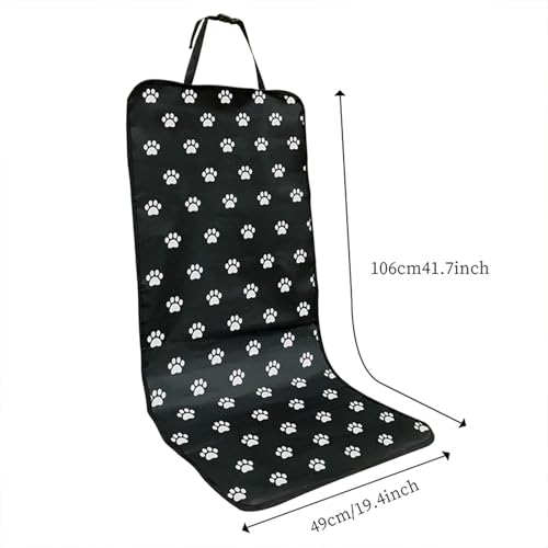 Pet Car Cover - Waterproof Seat Pad, Non Slip Cushion Protector, Soft Sturdy Easy Install, Interactive Keeps Seats Clean, Excellent Pet Travel Gear, Family Road Trip Sedan Truck 41.73x19.29 Inches - color: Black and white