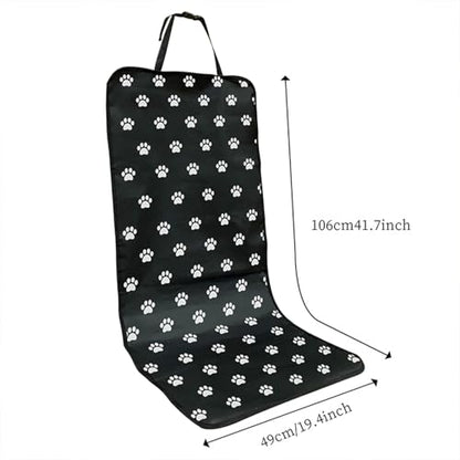 Pet Car Cover - Waterproof Seat Pad, Non Slip Cushion Protector, Soft Sturdy Easy Install, Interactive Keeps Seats Clean, Excellent Pet Travel Gear, Family Road Trip Sedan Truck 41.73x19.29 Inches - color: Black and white