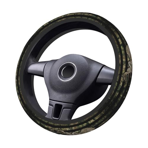 Military Camo Camouflage American Flag Hunting Deer Tactical Army Car Steering Wheel Cover,Non-Slip Elastic Neoprene-Sweat Car Accessories,Universal 15 Inch Fit Auto, Vans Trucks,Suvs, Truck - color: Camo Camouflage American Flag Hunting Deer