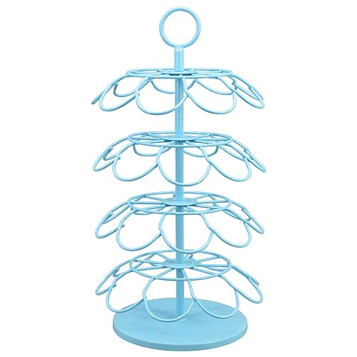 KIMIUP Coffee Pod Holder, Coffee Pod Storage Compatible with K-Cups(36 Pods), Kitchen Detachable Coffee Station Organizer, Spins 360-Degrees(Light Blue) - color: Light Blue