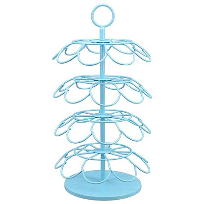 KIMIUP Coffee Pod Holder, Coffee Pod Storage Compatible with K-Cups(36 Pods), Kitchen Detachable Coffee Station Organizer, Spins 360-Degrees(Light Blue) - color: Light Blue
