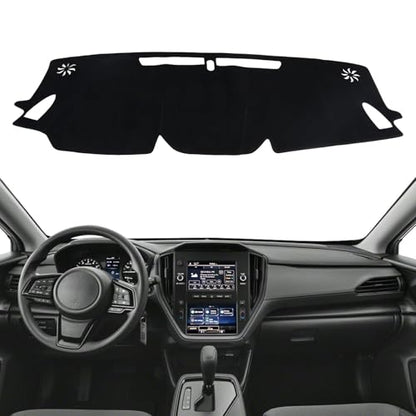 Dashboard Cover Mat for Subaru 2024 2025 2026 Crosstrek Accessories Black Flannel Material Anti-Slip Dash Cover Mat Sunshade Glare UV Rays Protector - size: for Subaru 2024-2026 Crosstrek