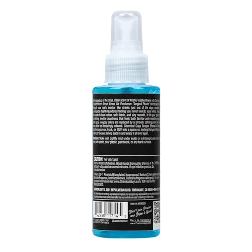 Chemical Guys Tangled Sheets Fresh Linen Scent Air Freshener Spray and Odor Eliminator, Clean Fabric Inspired Spray for Home, Office, Bathroom, Dorm, and Car Interior - 4 Fl Oz - size: 4 Fl Oz