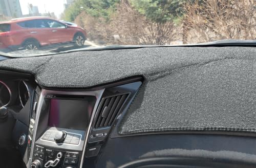Dash Cover Mat Custom Fit for Hyundai Sonata 2011 2012 2013 2014 with Cutout for Speakers, Dashboard Cover Pad Protector (11-14 Charcoal Gray) F81 - color: 11-14 Charcoal Gray