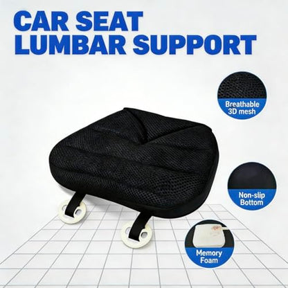 Big Hippo Orthopedic Memory Foam Seat Cushion - U-Shape Coccyx & Sciatica Pain Relief Chair Pad - Ergonomic Posture Support for Heavy Office Work, Car Driving & Wheelchair Users